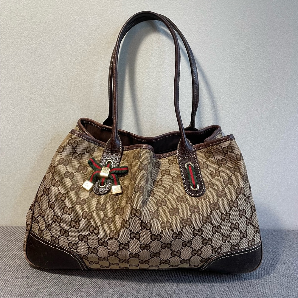 Gucci Beige and Brown Monogram Tote